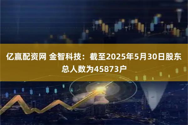 亿赢配资网 金智科技：截至2025年5月30日股东总人数为45873户