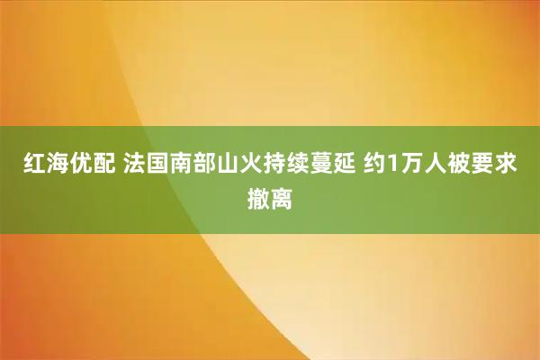 红海优配 法国南部山火持续蔓延 约1万人被要求撤离